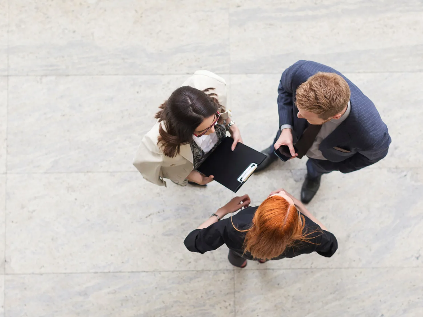 billede afgruppesamtale set ovenfra